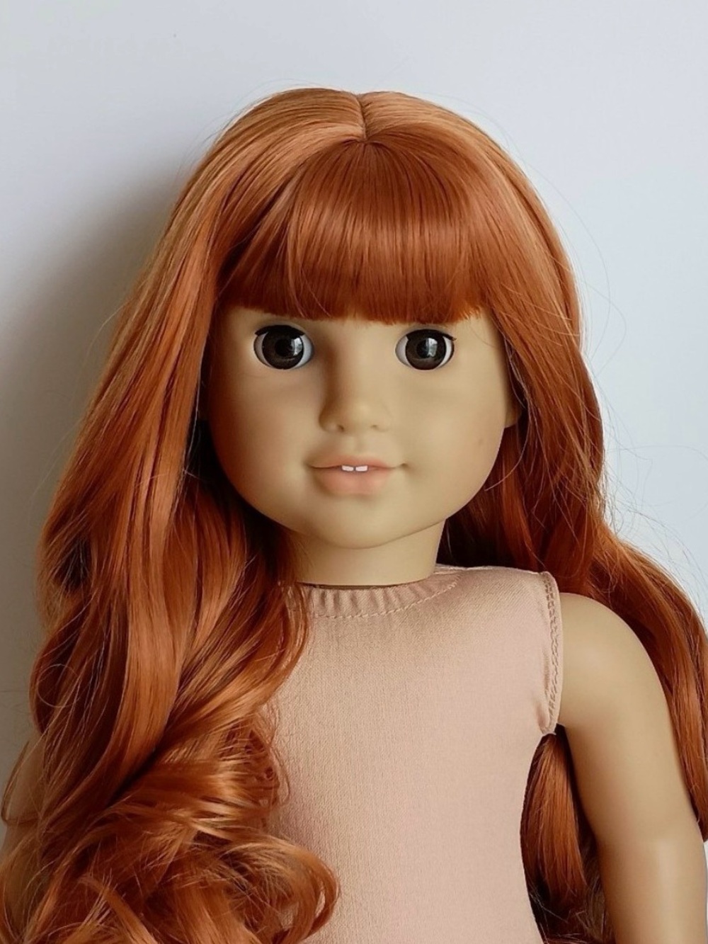 OOAK american girll doll red hair, brown eyes